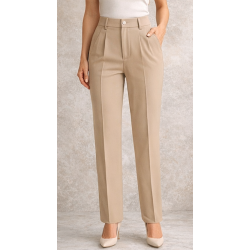 Pantalon Femme Taille Haute – Coupe Élégante