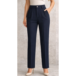 Pantalon Femme Taille Haute – Coupe Élégante